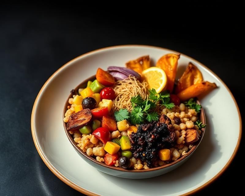 Vegetarian cuisine prepared by Dr. Kitchen